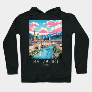 A Pop Art Travel Print of Salzburg - Austria Hoodie